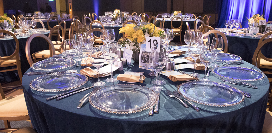 Event setup for a dinner banquet